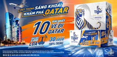 Tiger Crystal tung ưu đãi “Bật thùng sảng khoái, khám phá Qatar”
