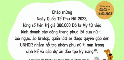 Tập Đoàn Fast Retailing Quyên Góp 300.000 Đô La Mỹ Hỗ Trợ Dự Án Dành Cho Phụ Nữ Tị Nạn