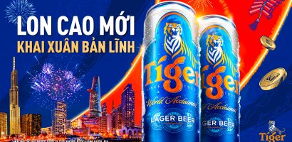 Tiger Beer gửi lời chúc khai xuân bản lĩnh với lon cao mới