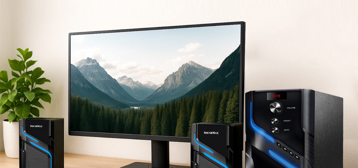 SoundMax A-838: Loa 2.1 gọn gàng, hiện đại, kết nối đa năng
