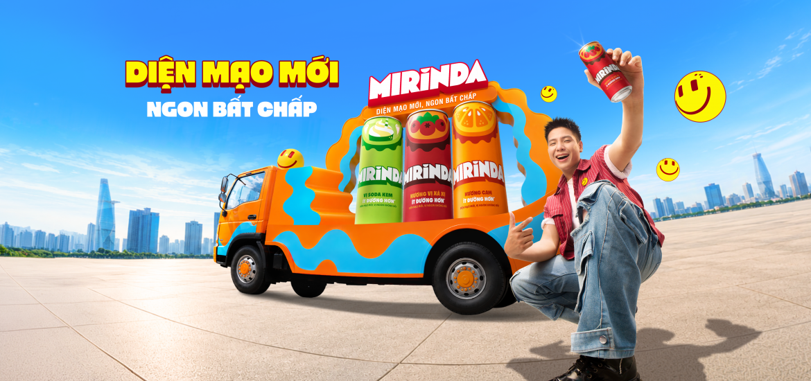 Mirinda thay đổi bộ nhận diện thương hiệu mới: Táo bạo hơn, trẻ trung hơn, tiếp nối sứ mệnh lan tỏa niềm vui và nụ cười